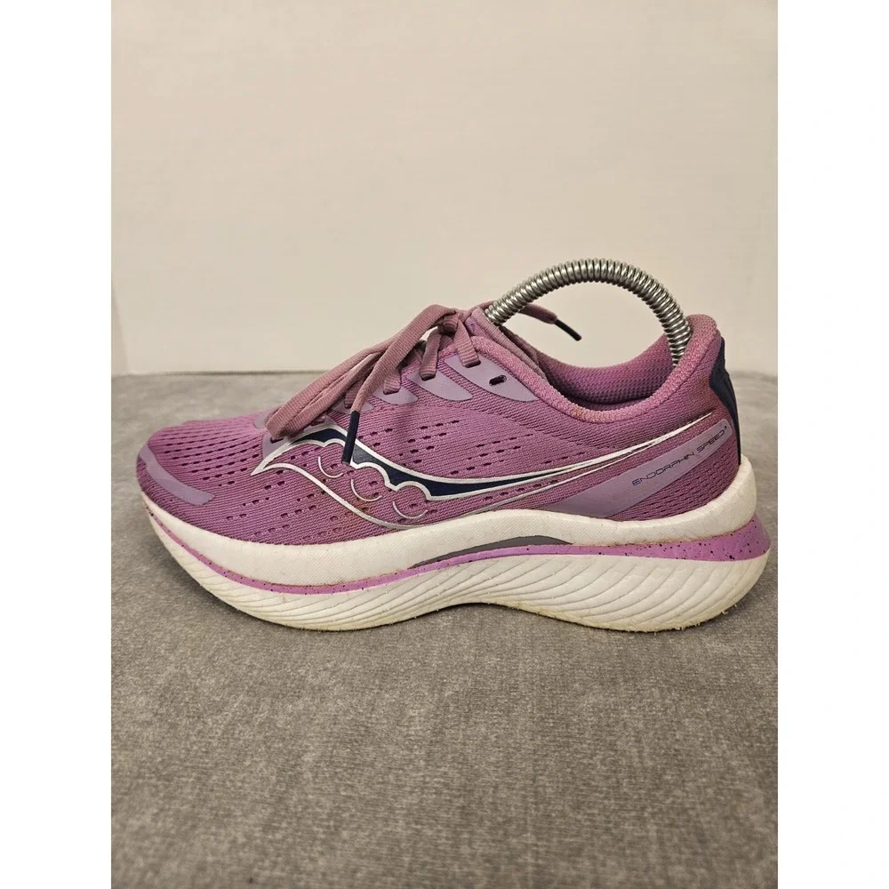 Saucony Endorphin Speed 3 Womens 7 Purple Running Shoes S10756-38 PWRRUN PB...